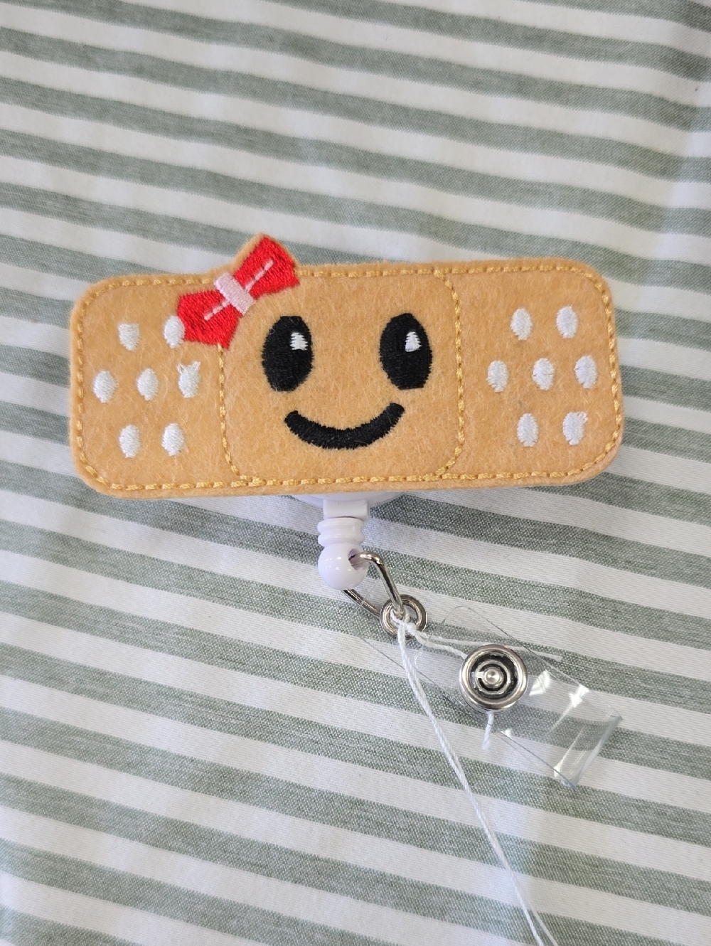 New Work Badge Reel Bandaid Medical Office Accessory ID Holder